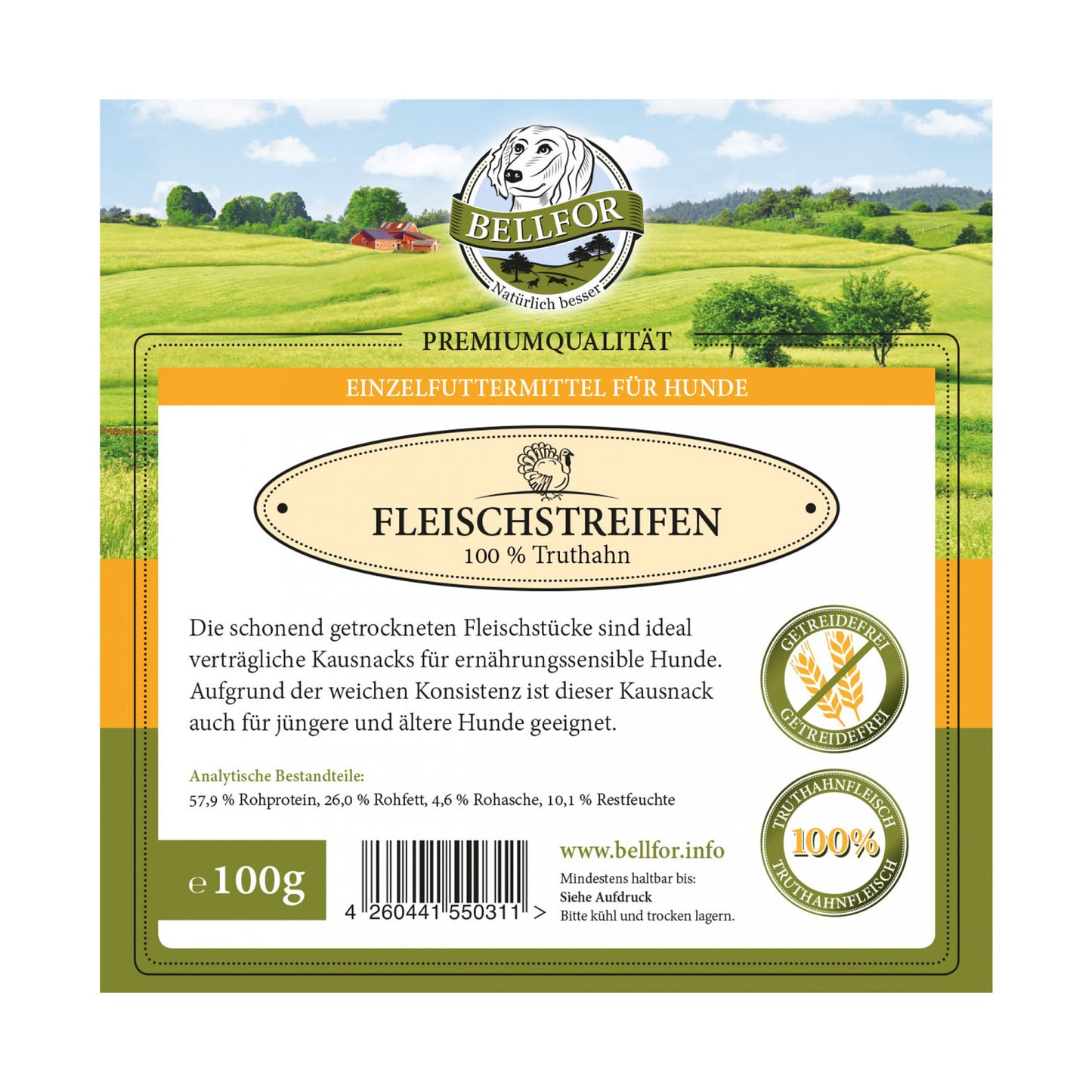 Truthahn Trockenfleisch 100% ohne Zusätze von Bellfor