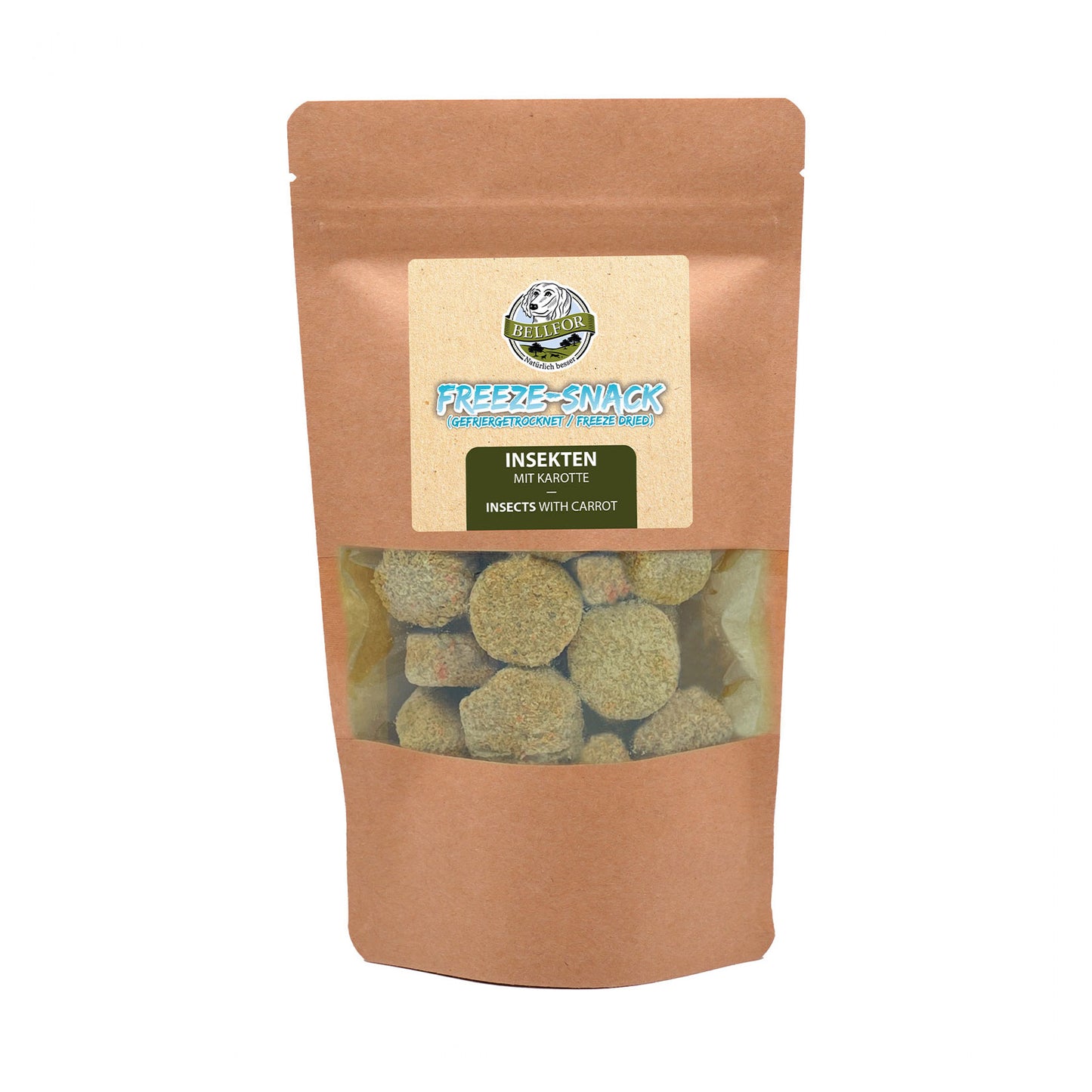 Freeze-Snack für Hunde - Insekten mit Karotte (gefriergetrocknet)
