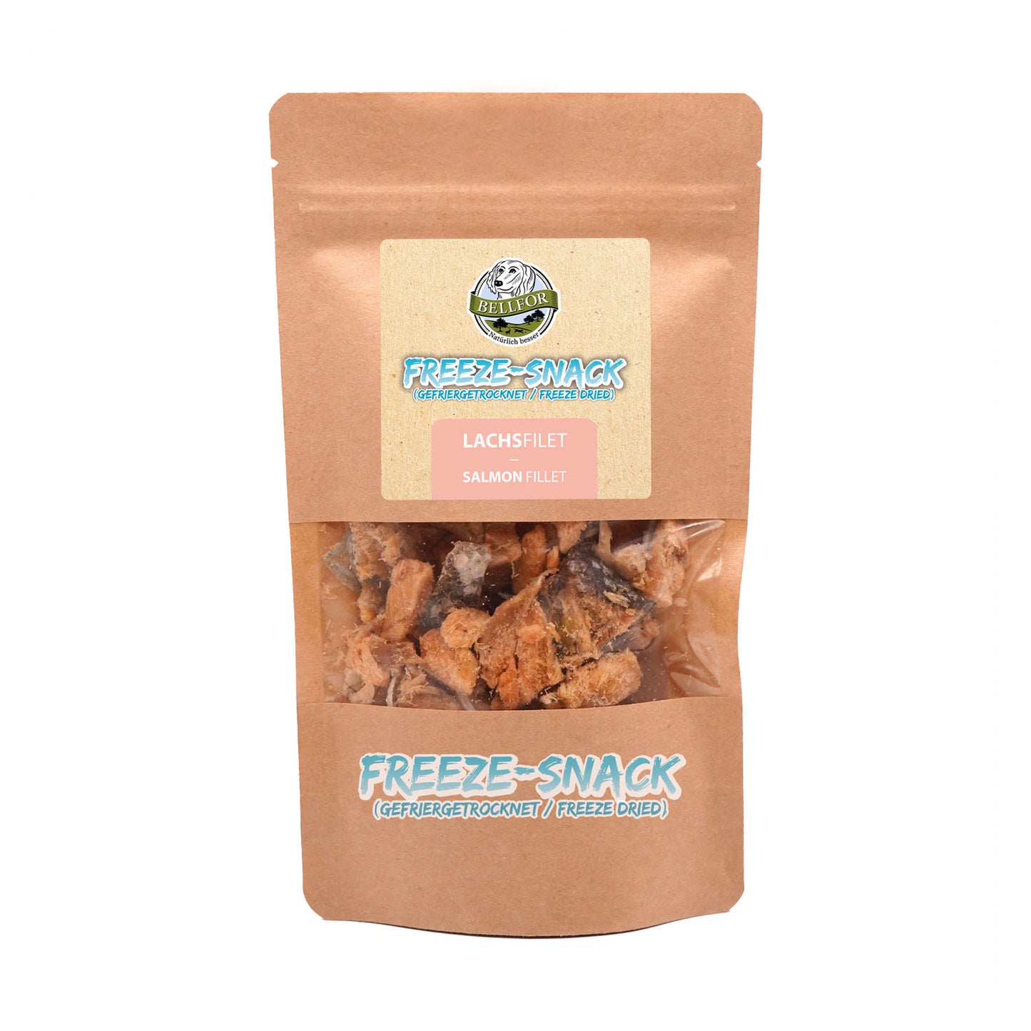 Bellfor - Gesunder Freeze-Snack für Hunde - Lachsfilet (gefriergetrocknet)