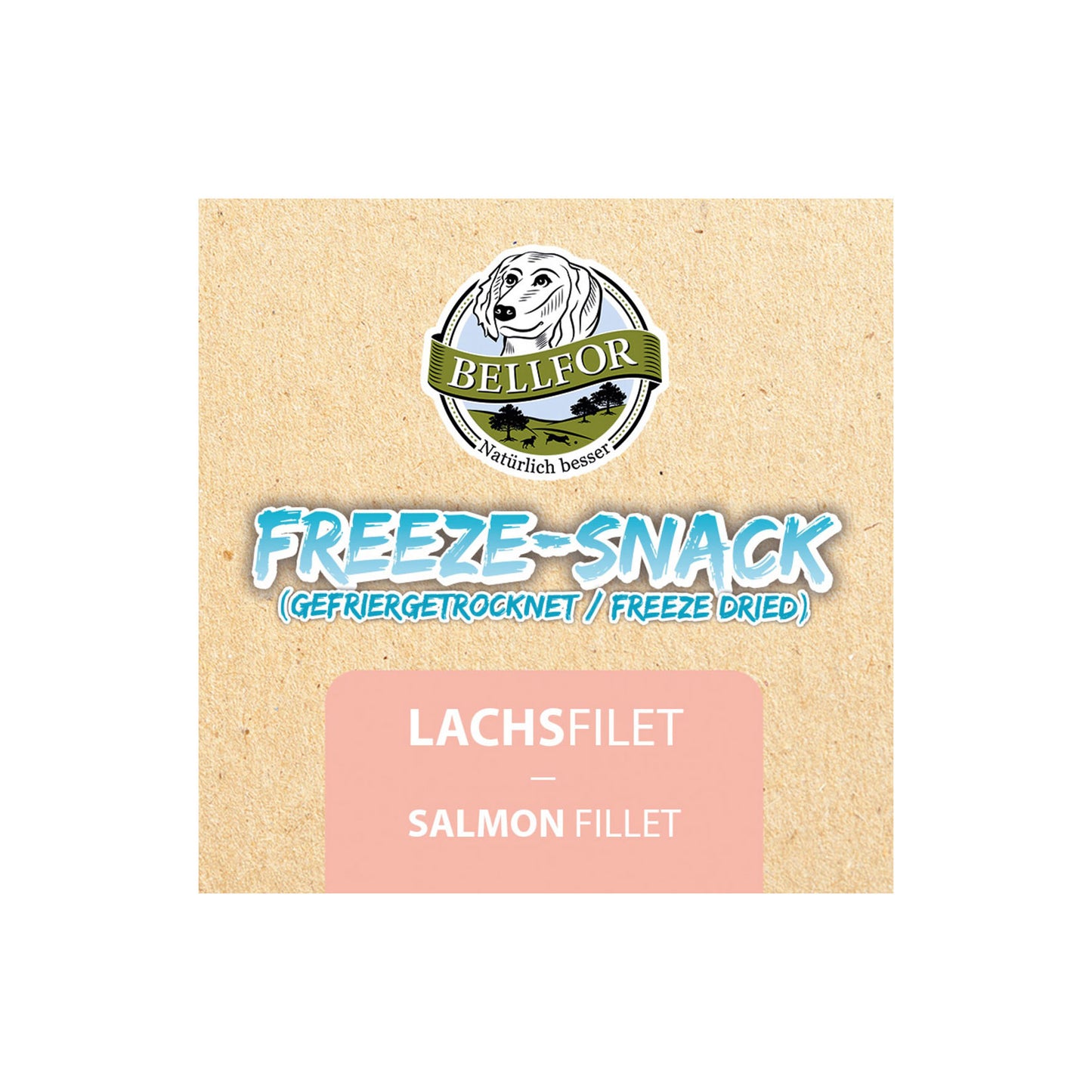 Bellfor - Gesunder Freeze-Snack für Hunde - Lachsfilet (gefriergetrocknet)