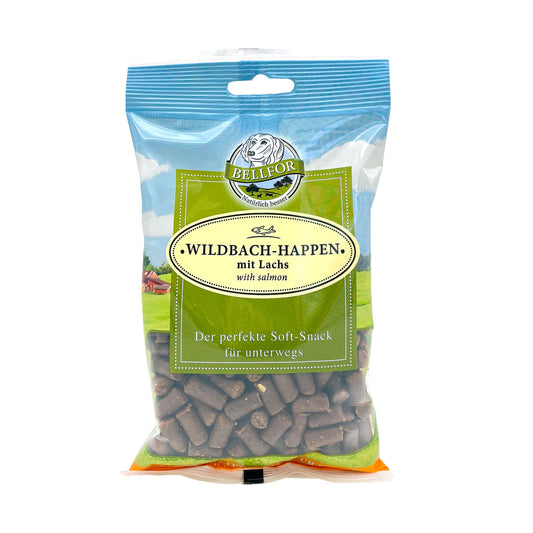 Bellfor getreidefreier Wildbach-Happen mit Lachs - Soft Snacks für Hunde