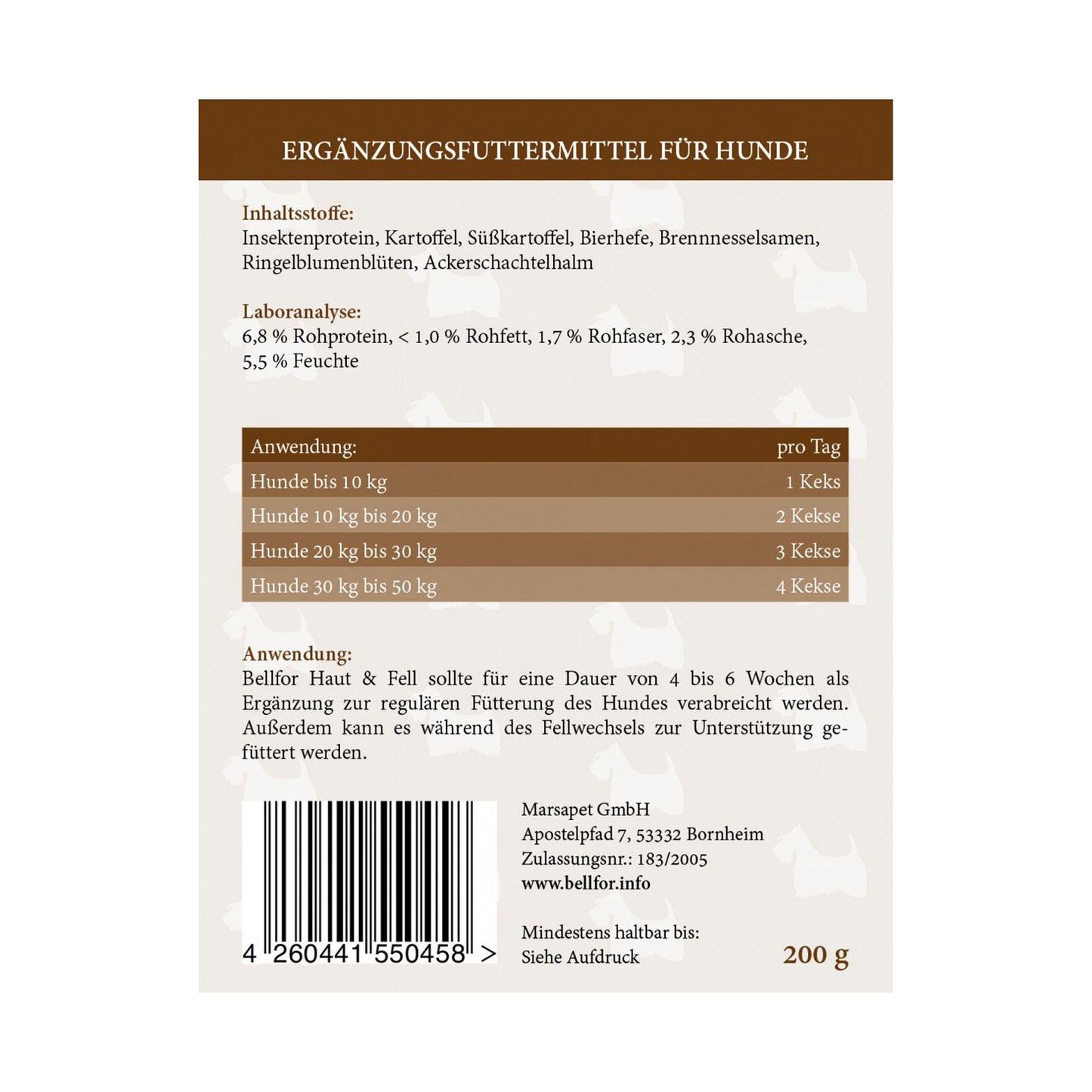 Bellfor Haut & Fell Kekse - 100% natürliche Leckerlis für deinen Hund