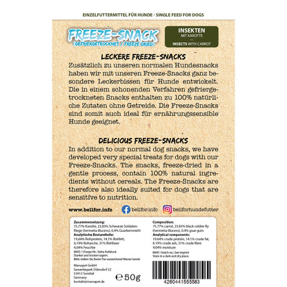 Freeze-Snack für Hunde - Insekten mit Karotte (gefriergetrocknet)