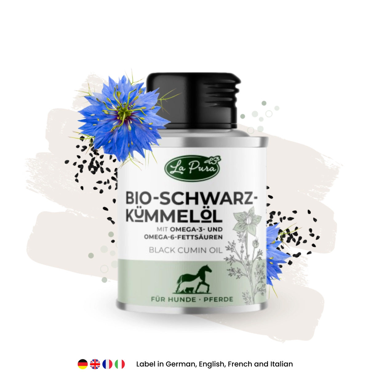 LaPura Bio-Schwarz-Kümmelöl - für Hunde und Pferde