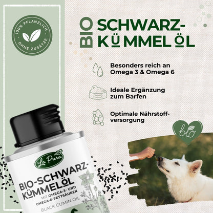 LaPura Bio-Schwarz-Kümmelöl - für Hunde und Pferde