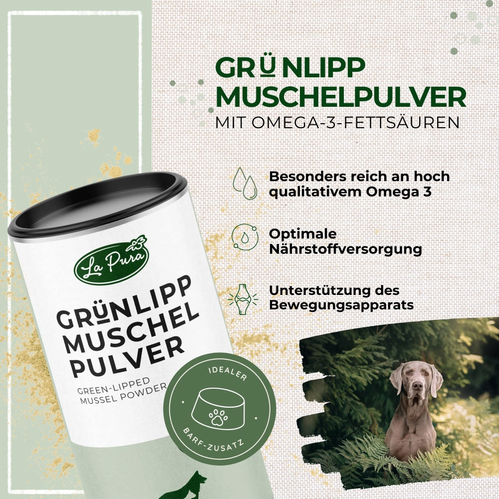 LaPura Grünlippmuschelpulver 250g - für Hunde und Katzen