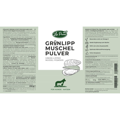 LaPura Grünlippmuschelpulver 250g - für Hunde und Katzen