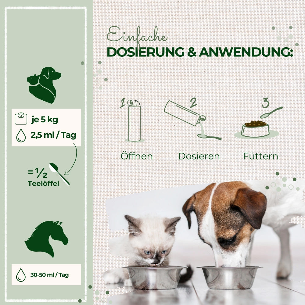 LaPura Leinöl 1000ml - für Hunde Katzen und Pferde